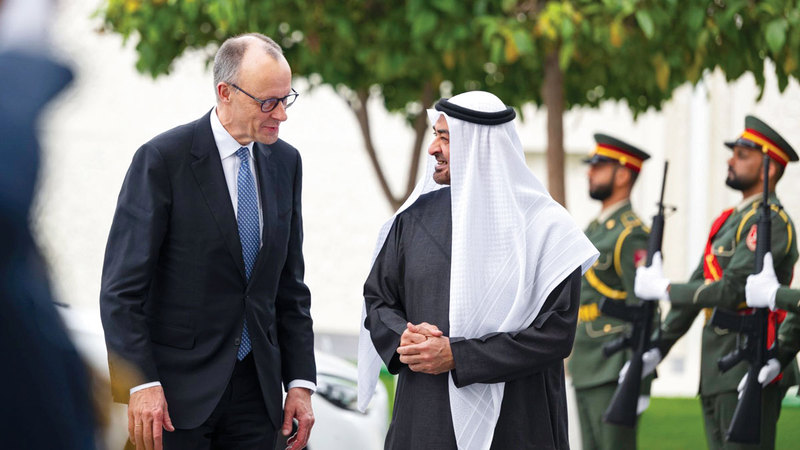 رئيس الدولة والمستشار الألماني يبحثان تعزيز التعاون ويشهدان إعلان مذكرات تفاهم