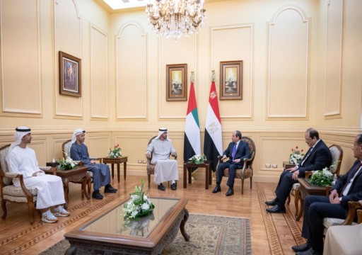 محمد بن زايد والرئيس المصري يبحثان المستجدات في المنطقة والعالم