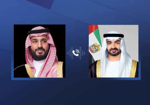 رئيس الدولة وولي العهد السعودي يبحثان تداعيات التصعيد العسكري في المنطقة