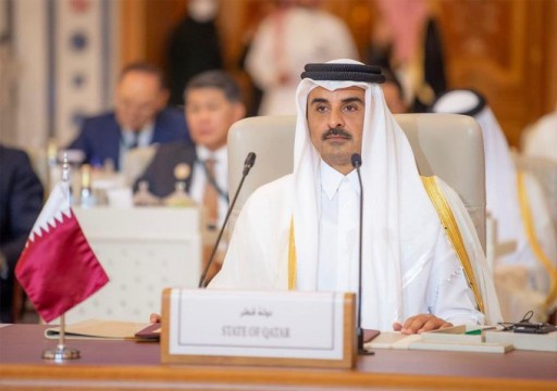 أمير قطر يطالب باتخاذ خطوات رادعة لوقف العدوان الإسرائيلي على غزة