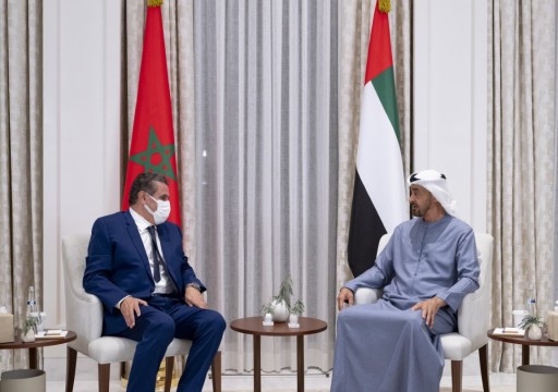 محمد بن زايد يبحث مع رئيس الحكومة المغربية الأوضاع في المنطقة