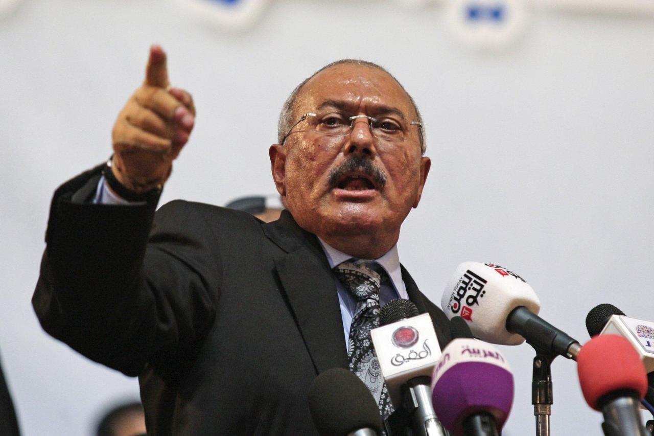 صالح يدعو الحوثيين للانسحاب والقبول بقرارات مجلس الأمن