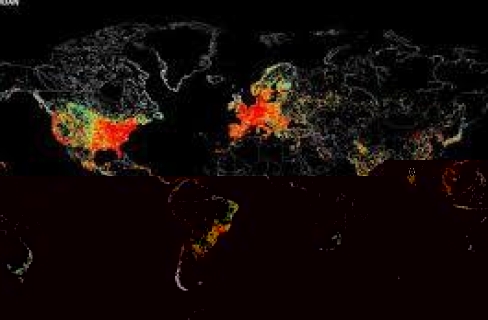 أمريكي يصمم خريطة تكشف الأجهزة المتصلة بالإنترنت حول العالم