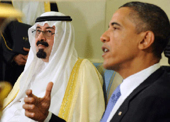 العاهل السعودي يبحث مع أوباما أوضاع المنطقة 